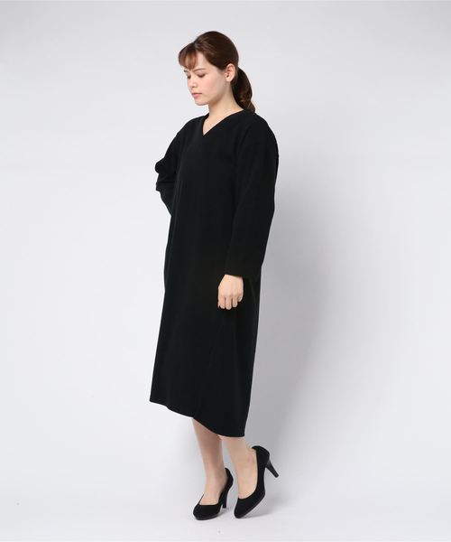 rps（アールピーエス）の「針抜き起毛Vネックワンピース（ワンピース・レディース・ブラック/ベージュ/グレー/ダークグリーン・M）」の12枚目の写真