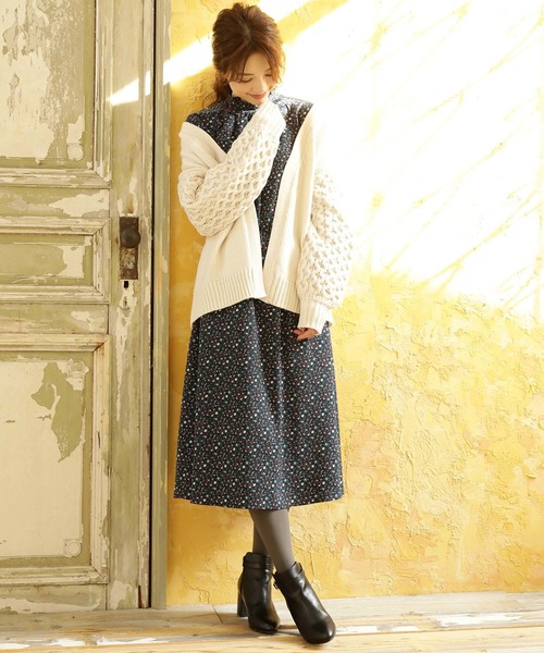 VIS（ビス）の「【WEB限定】ハニカム編スリーブカーディガン（カーディガン/ボレロ・レディース・ベージュ/ネイビー/キナリ/ブルー系その他4・FREE）」の15枚目の写真