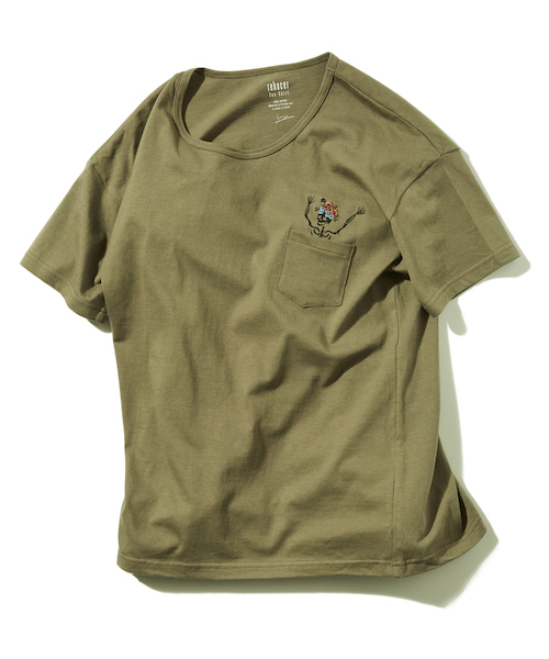rehacer(レアセル)の「rehacer : Greeting Skull T-Shirt / グリーティング スカル Tシャツ(Tシャツ/カットソー・メンズ・ホワイト/ブラック/カーキ/ネイビー・X-SMALL/SMALL/MEDIUM/LARGE/X-LARGE/XX-LARGE)」の4枚目の写真