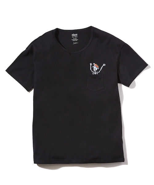 rehacer(レアセル)の「rehacer : Greeting Skull T-Shirt / グリーティング スカル Tシャツ(Tシャツ/カットソー・メンズ・ホワイト/ブラック/カーキ/ネイビー・X-SMALL/SMALL/MEDIUM/LARGE/X-LARGE/XX-LARGE)」の10枚目の写真