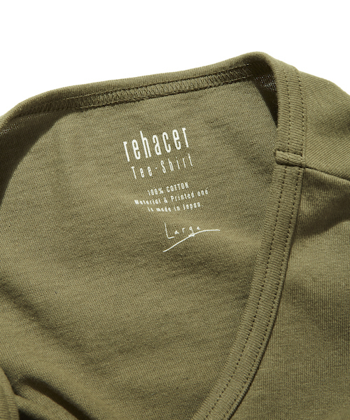 rehacer(レアセル)の「rehacer : Greeting Skull T-Shirt / グリーティング スカル Tシャツ(Tシャツ/カットソー・メンズ・ホワイト/ブラック/カーキ/ネイビー・X-SMALL/SMALL/MEDIUM/LARGE/X-LARGE/XX-LARGE)」の8枚目の写真