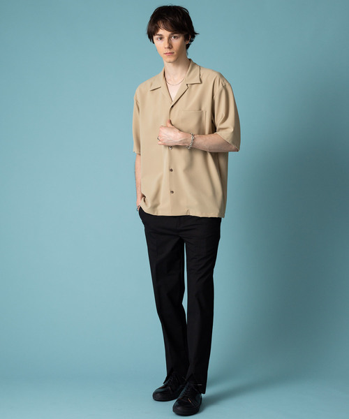 STUDIOUS カジュアルパンツ ブラウン 2 B8590 8596 別注ノッチデザインTRワイドパンツ(1 GREY): THINGS THAT MATTER
