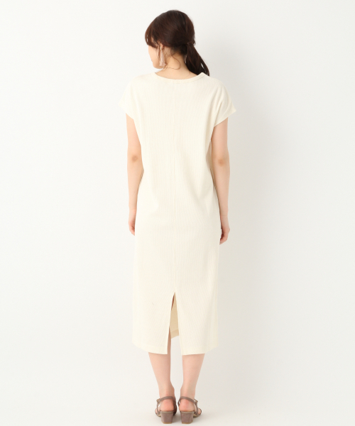 GLOBAL WORK（グローバルワーク）の「ハリヌキリブヘンリーワンピ半袖/836607（ワンピース・レディース・ブラック/ブラウン/オフホワイト・MEDIUM/LARGE）」の10枚目の写真