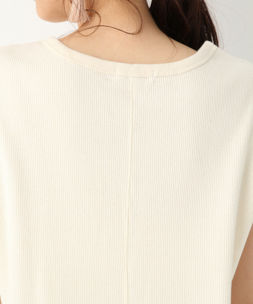 GLOBAL WORK（グローバルワーク）の「ハリヌキリブヘンリーワンピ半袖/836607（ワンピース・レディース・ブラック/ブラウン/オフホワイト・MEDIUM/LARGE）」の15枚目の写真