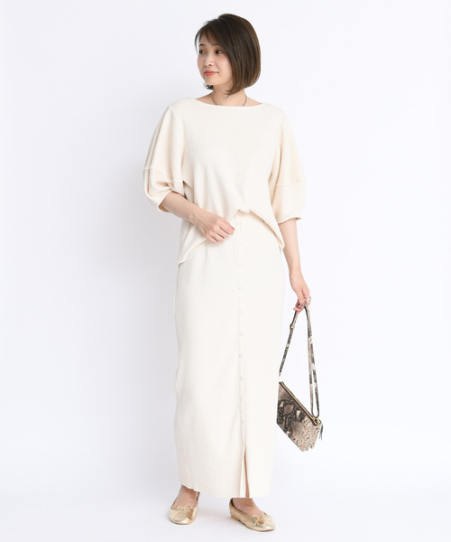 DouDou(ドゥドゥ)の「バルーン袖プルオーバー(Tシャツ/カットソー・レディース・アイボリー/グレイッシュベージュ・FREE)」の5枚目の写真