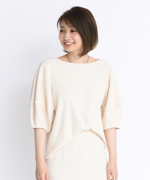 DouDou(ドゥドゥ)の「バルーン袖プルオーバー(Tシャツ/カットソー・レディース・アイボリー/グレイッシュベージュ・FREE)」の8枚目の写真