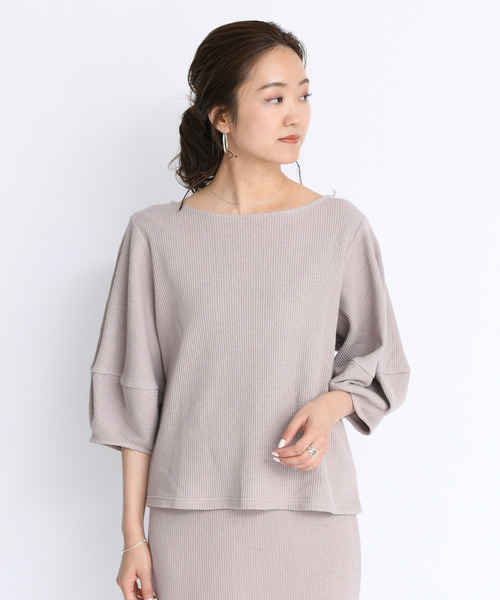 DouDou(ドゥドゥ)の「バルーン袖プルオーバー(Tシャツ/カットソー・レディース・アイボリー/グレイッシュベージュ・FREE)」の18枚目の写真
