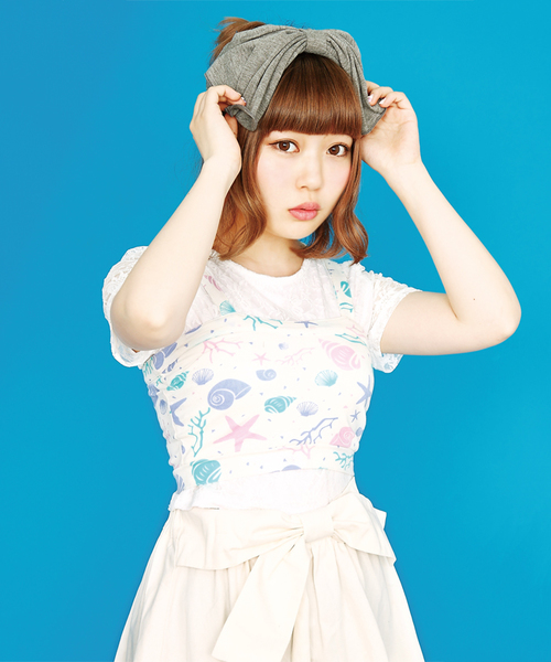 WEGO(ウィゴー)の「WEGO/レースピチTシャツ(Tシャツ/カットソー・レディース・オフホワイト/ブラック/ライトパープル/ライトイエロー・FREE)」の11枚目の写真