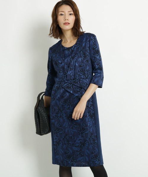 セール ワンピース ドレス L Chance Coup 洗える スティックジャージ360 スタイルアップワンピース ワンピース Chance