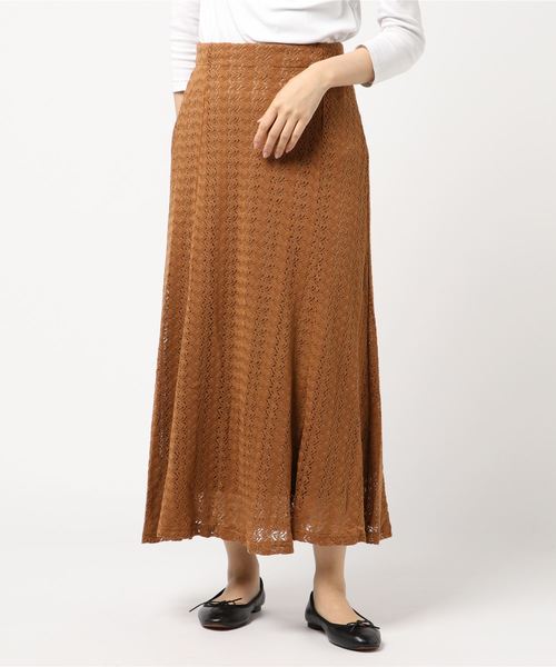 STYLEBLOCK（スタイルブロック）の「模様編みマーメイドロングスカート（スカート・レディース・ブラック/ベージュ/カーキ/キャメル・M）」の4枚目の写真