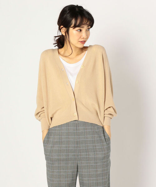 NOLLEY’S(ノーリーズ)の「片畦ゆったりカーディガン(ニット/セーター・レディース・ブラック/ベージュ/ラベンダー・38)」の3枚目の写真