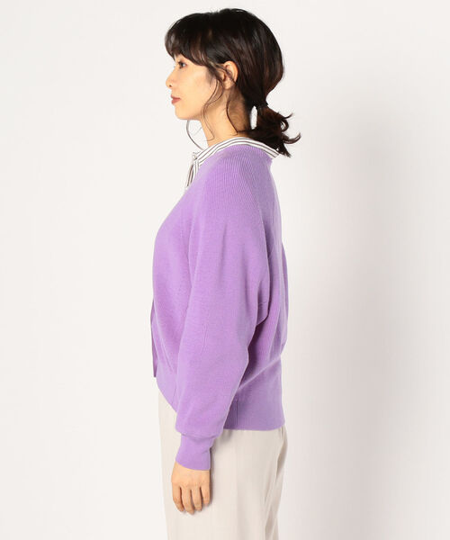 NOLLEY’S(ノーリーズ)の「片畦ゆったりカーディガン(ニット/セーター・レディース・ブラック/ベージュ/ラベンダー・38)」の9枚目の写真