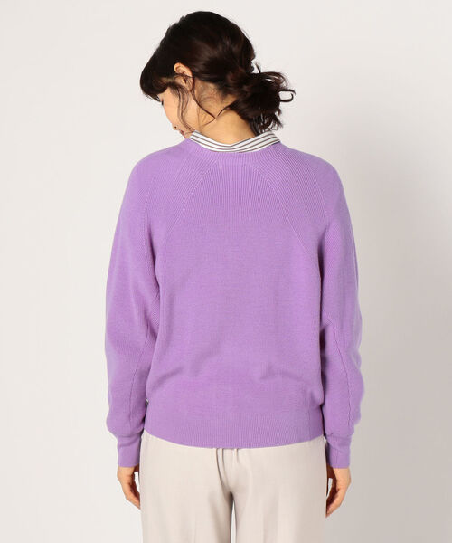 NOLLEY’S(ノーリーズ)の「片畦ゆったりカーディガン(ニット/セーター・レディース・ブラック/ベージュ/ラベンダー・38)」の7枚目の写真