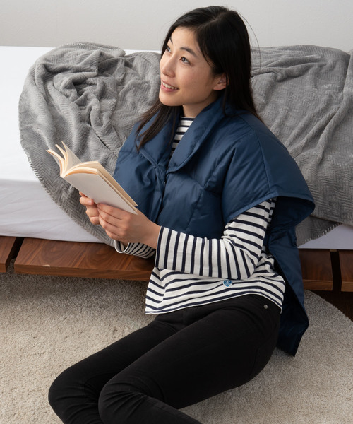 【EMOOR DOWN】【ポケット付き】洗える羽毛肩当て/Lサイズロング/（ルームウェア/パジャマ）｜EMOOR（エムール）