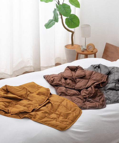 【EMOOR DOWN】【ポケット付き】洗える羽毛肩当て/Lサイズロング/（ルームウェア/パジャマ）｜EMOOR（エムール）