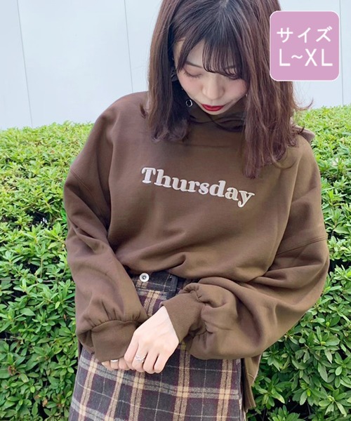 apres jour（アプレジュール）の「【大きいサイズ】アソートプリントフーディー2【ZOZOTOWN限定アイテム】（パーカー・レディース・アイボリー/ブラック/スモークピンク/ベージュ/ホワイト系その他/ダークブラウン/チャコールグレー/クリーム/その他/ライトベージュ/ボルドー・X-LARGE）」の5枚目の写真