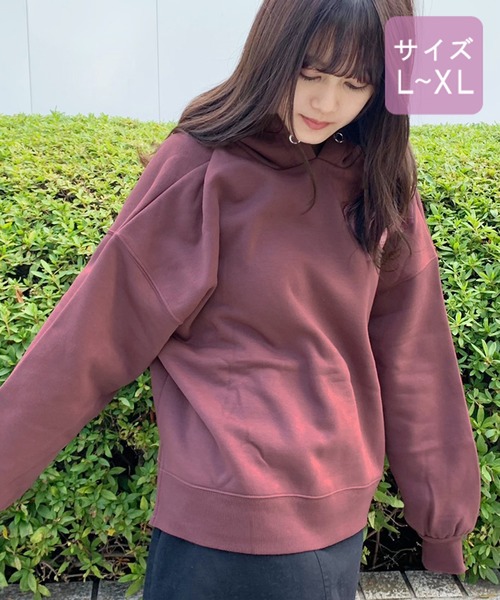 apres jour（アプレジュール）の「【大きいサイズ】アソートプリントフーディー2【ZOZOTOWN限定アイテム】（パーカー・レディース・アイボリー/ブラック/スモークピンク/ベージュ/ホワイト系その他/ダークブラウン/チャコールグレー/クリーム/その他/ライトベージュ/ボルドー・X-LARGE）」の9枚目の写真