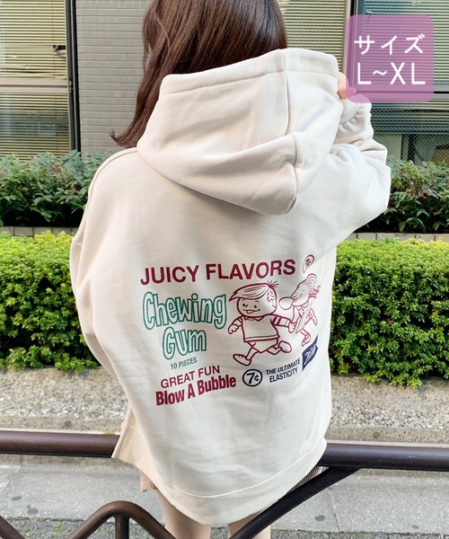 apres jour（アプレジュール）の「【大きいサイズ】アソートプリントフーディー2【ZOZOTOWN限定アイテム】（パーカー・レディース・アイボリー/ブラック/スモークピンク/ベージュ/ホワイト系その他/ダークブラウン/チャコールグレー/クリーム/その他/ライトベージュ/ボルドー・X-LARGE）」の8枚目の写真