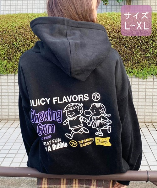 apres jour（アプレジュール）の「【大きいサイズ】アソートプリントフーディー2【ZOZOTOWN限定アイテム】（パーカー・レディース・アイボリー/ブラック/スモークピンク/ベージュ/ホワイト系その他/ダークブラウン/チャコールグレー/クリーム/その他/ライトベージュ/ボルドー・X-LARGE）」の11枚目の写真