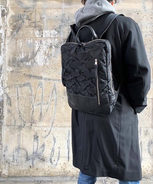 DECADE リュック バックパック DECADE（ディケイド）の「DECADE ナイロン×レザーバックパック