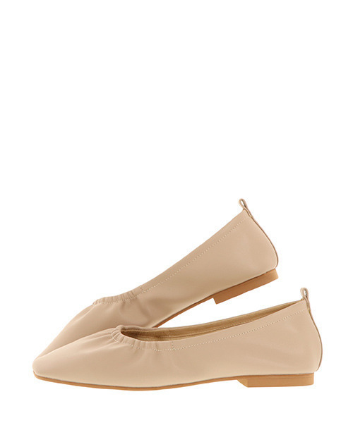 RANDA（ランダ）の「ソフトギャザーフラットパンプス（パンプス・レディース・ブラック/ベージュ/パイソン・LL/M/L/S）」の7枚目の写真