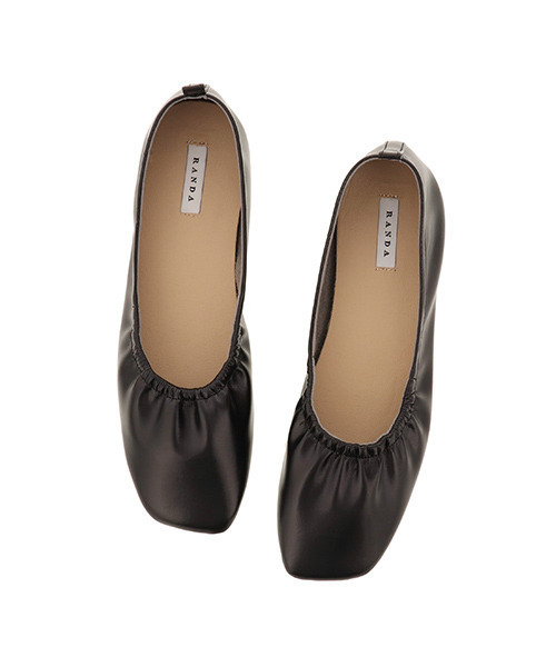 RANDA（ランダ）の「ソフトギャザーフラットパンプス（パンプス・レディース・ブラック/ベージュ/パイソン・LL/M/L/S）」の10枚目の写真