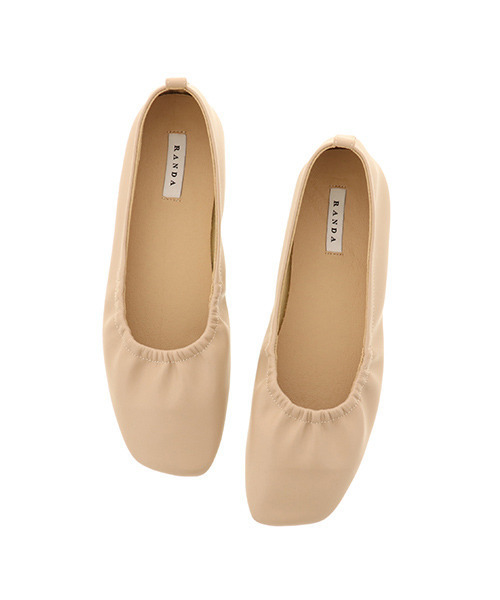 RANDA（ランダ）の「ソフトギャザーフラットパンプス（パンプス・レディース・ブラック/ベージュ/パイソン・LL/M/L/S）」の11枚目の写真