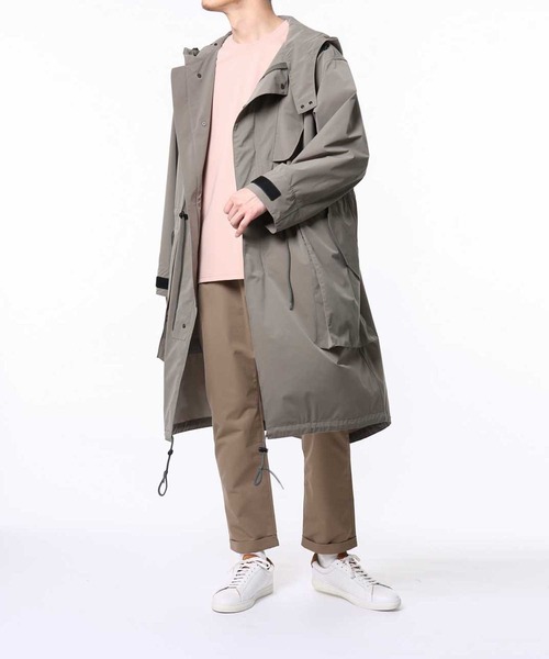 ADAM ET ROPE'(アダムエロペ)の「【防風性・透湿性・撥水性】SILENTCOATING ミリタリーオーバーコート(モッズコート・メンズ・ブラック/グリーン系その他2・S/M/L)」の19枚目の写真