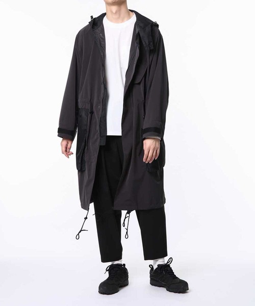 ADAM ET ROPE'(アダムエロペ)の「【防風性・透湿性・撥水性】SILENTCOATING ミリタリーオーバーコート(モッズコート・メンズ・ブラック/グリーン系その他2・S/M/L)」の18枚目の写真