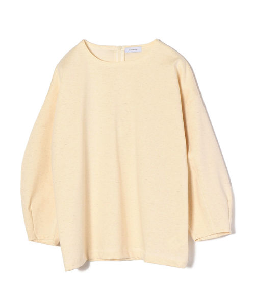 SHIPS(シップス)の「assiette:クルーネックラウンドスリーブ(Tシャツ/カットソー・レディース・ベージュ/ホワイト系その他・ONE SIZE)」の2枚目の写真