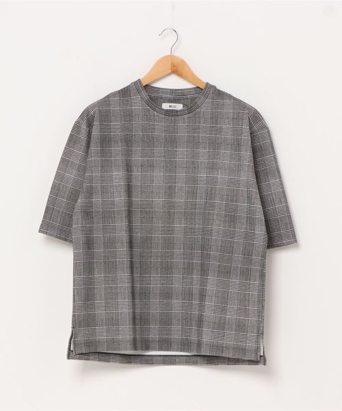 WEGO(ウィゴー)の「WEGO/チェック5分袖プルオーバー(Tシャツ/カットソー・メンズ・ブラウン系その他2/ベージュ系その他2/グレー系その他2/ブラック系その他2・MEDIUM/LARGE)」の3枚目の写真