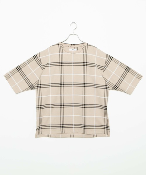 WEGO(ウィゴー)の「WEGO/チェック5分袖プルオーバー(Tシャツ/カットソー・メンズ・ブラウン系その他2/ベージュ系その他2/グレー系その他2/ブラック系その他2・MEDIUM/LARGE)」の10枚目の写真