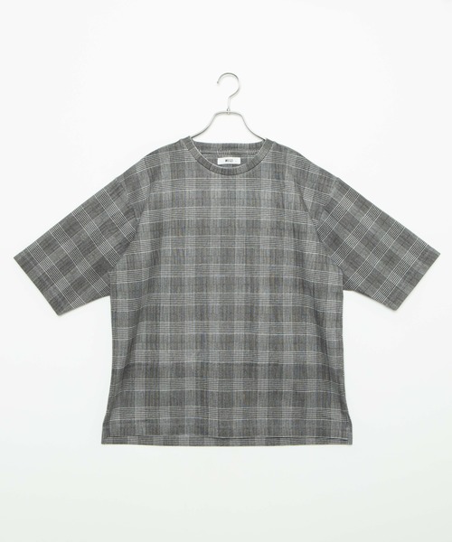 WEGO(ウィゴー)の「WEGO/チェック5分袖プルオーバー(Tシャツ/カットソー・メンズ・ブラウン系その他2/ベージュ系その他2/グレー系その他2/ブラック系その他2・MEDIUM/LARGE)」の12枚目の写真