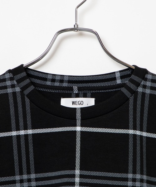 WEGO(ウィゴー)の「WEGO/チェック5分袖プルオーバー(Tシャツ/カットソー・メンズ・ブラウン系その他2/ベージュ系その他2/グレー系その他2/ブラック系その他2・MEDIUM/LARGE)」の8枚目の写真