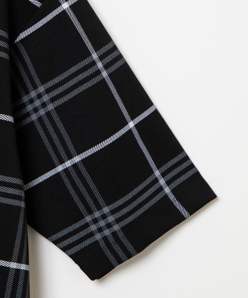 WEGO(ウィゴー)の「WEGO/チェック5分袖プルオーバー(Tシャツ/カットソー・メンズ・ブラウン系その他2/ベージュ系その他2/グレー系その他2/ブラック系その他2・MEDIUM/LARGE)」の7枚目の写真