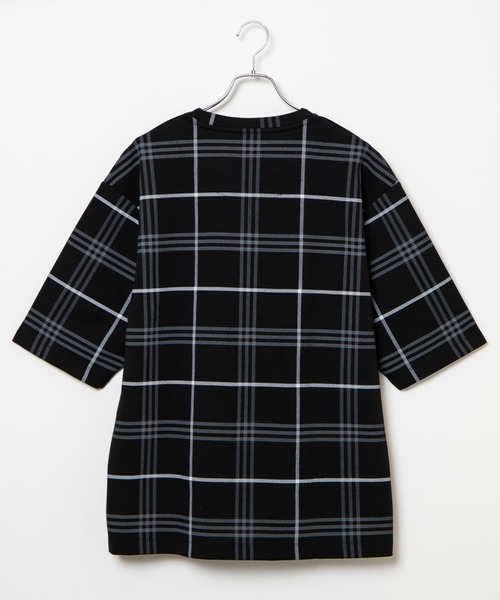 WEGO(ウィゴー)の「WEGO/チェック5分袖プルオーバー(Tシャツ/カットソー・メンズ・ブラウン系その他2/ベージュ系その他2/グレー系その他2/ブラック系その他2・MEDIUM/LARGE)」の9枚目の写真