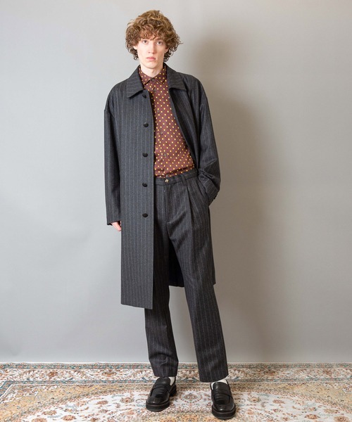 FACTOTUM（ファクトタム）の「【FACTOTUM】ウールカシミアクラシックバルマカンコート（ステンカラーコート・メンズ・ネイビー/グレー・44/46/48）」の10枚目の写真