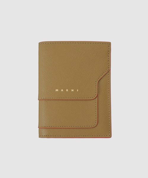 MARNI（マルニ）の「TRUNK / バイフォールドウォレット（財布・レディース・ライトブルー/ブラック/グリーン/ブラック系その他/ベージュ/グレー/イエロー/ベージュ系その他/ベージュ系その他2/ブルー/オレンジ/カーキ/ホワイト系/イエロー系その他/プラム/ネイビー/ライラック/ピンク/イエロー系その他2/オフホワイト/オリーブ・ONE SIZE）」の7枚目の写真