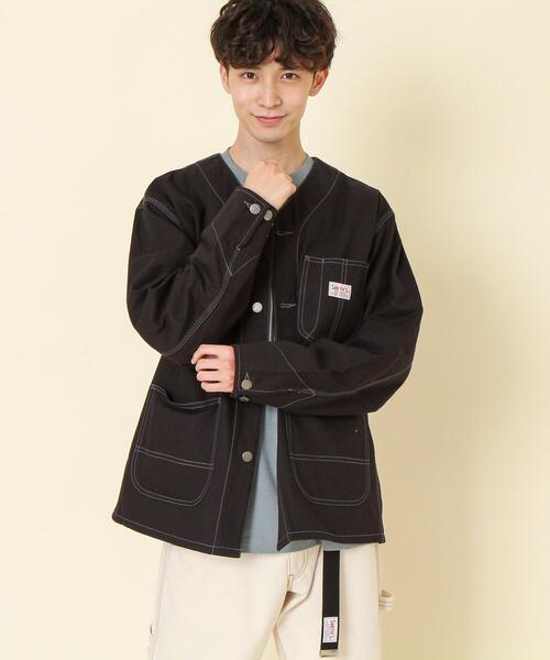 SMITH'S（スミス）の「SMITH’S(スミス)別注ダックノーカラーカバーオールジャケット(その他⇒WEB限定カラー)#（カバーオール・メンズ・ブラック/ブラウン/ブラック系その他・X-LARGE/LARGE/SMALL/MEDIUM）」の2枚目の写真