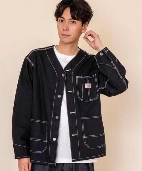 SMITH'S（スミス）の「SMITH’S(スミス)別注ダックノーカラーカバーオールジャケット(その他⇒WEB限定カラー)#（カバーオール・メンズ・ブラック/ブラウン/ブラック系その他・X-LARGE/LARGE/SMALL/MEDIUM）」の15枚目の写真