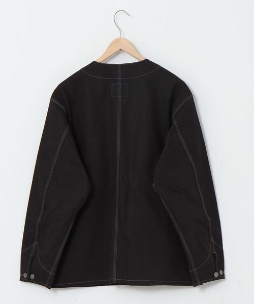 SMITH'S（スミス）の「SMITH’S(スミス)別注ダックノーカラーカバーオールジャケット(その他⇒WEB限定カラー)#（カバーオール・メンズ・ブラック/ブラウン/ブラック系その他・X-LARGE/LARGE/SMALL/MEDIUM）」の7枚目の写真