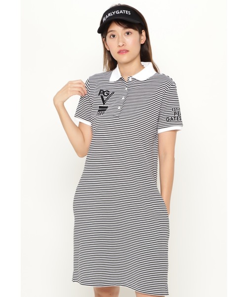 Pearly Gates 鹿の子インレイ ボーダーワンピース ワンピース Pearly Gates パーリーゲイツ のファッション通販 Zozotown