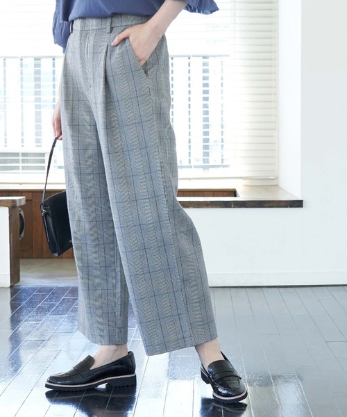 ROPE' PICNIC(ロペピクニック)の「【らくぽか】裏起毛タックワイドパンツ(その他パンツ・レディース・ブラック/ベージュ/ブラウン/ブラック系その他/ベージュ系その他/ブラック系その他2・40/38/36)」の3枚目の写真