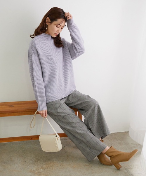 ROPE' PICNIC(ロペピクニック)の「【らくぽか】裏起毛タックワイドパンツ(その他パンツ・レディース・ブラック/ベージュ/ブラウン/ブラック系その他/ベージュ系その他/ブラック系その他2・40/38/36)」の17枚目の写真
