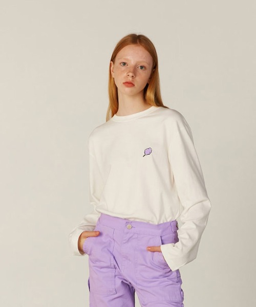 CLOTTY（クロッティ）の「『CLOTTY/クロッティ』SMALL CC LONG SLEEVE/スモール CC ロングスリーブ/カットソー/Tシャツ（Tシャツ/カットソー・レディース・ホワイト/ブラック/ベージュ/グリーン・FREE）」の2枚目の写真