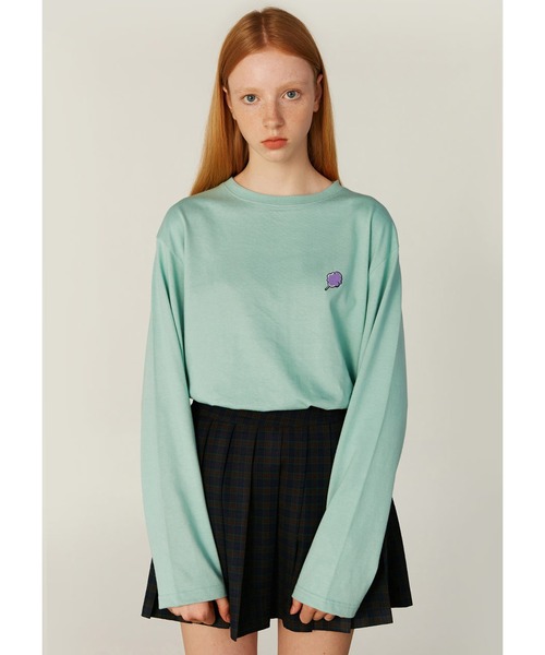 CLOTTY（クロッティ）の「『CLOTTY/クロッティ』SMALL CC LONG SLEEVE/スモール CC ロングスリーブ/カットソー/Tシャツ（Tシャツ/カットソー・レディース・ホワイト/ブラック/ベージュ/グリーン・FREE）」の4枚目の写真