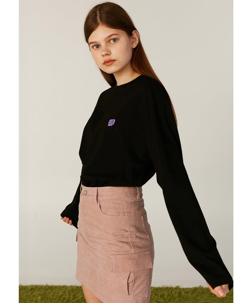 CLOTTY（クロッティ）の「『CLOTTY/クロッティ』SMALL CC LONG SLEEVE/スモール CC ロングスリーブ/カットソー/Tシャツ（Tシャツ/カットソー・レディース・ホワイト/ブラック/ベージュ/グリーン・FREE）」の3枚目の写真