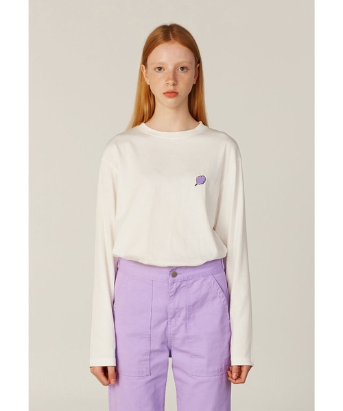 CLOTTY（クロッティ）の「『CLOTTY/クロッティ』SMALL CC LONG SLEEVE/スモール CC ロングスリーブ/カットソー/Tシャツ（Tシャツ/カットソー・レディース・ホワイト/ブラック/ベージュ/グリーン・FREE）」の5枚目の写真