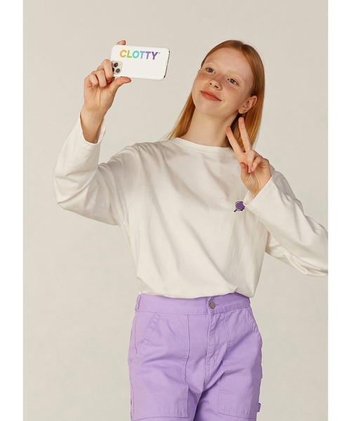CLOTTY（クロッティ）の「『CLOTTY/クロッティ』SMALL CC LONG SLEEVE/スモール CC ロングスリーブ/カットソー/Tシャツ（Tシャツ/カットソー・レディース・ホワイト/ブラック/ベージュ/グリーン・FREE）」の9枚目の写真