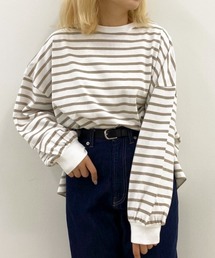 apres jour | ボーダー袖ボリュームトップス【ZOZOTOWN限定アイテム】(Tシャツ/カットソー)